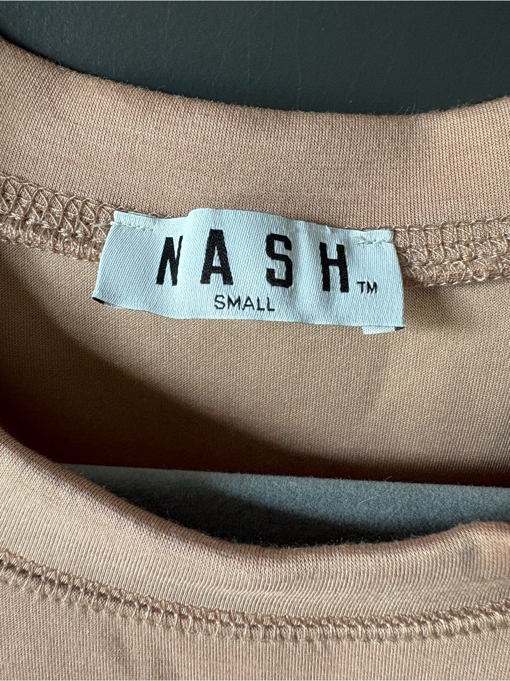 Nash Crewneck Boxy Tee in Light Beige - Picture 2 of 4